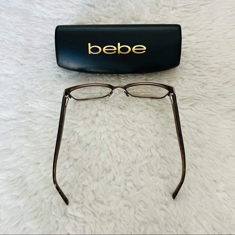 Bebe Brown Gunmetal/Plastic Full rim Eyeglass’s Frame